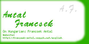 antal francsek business card